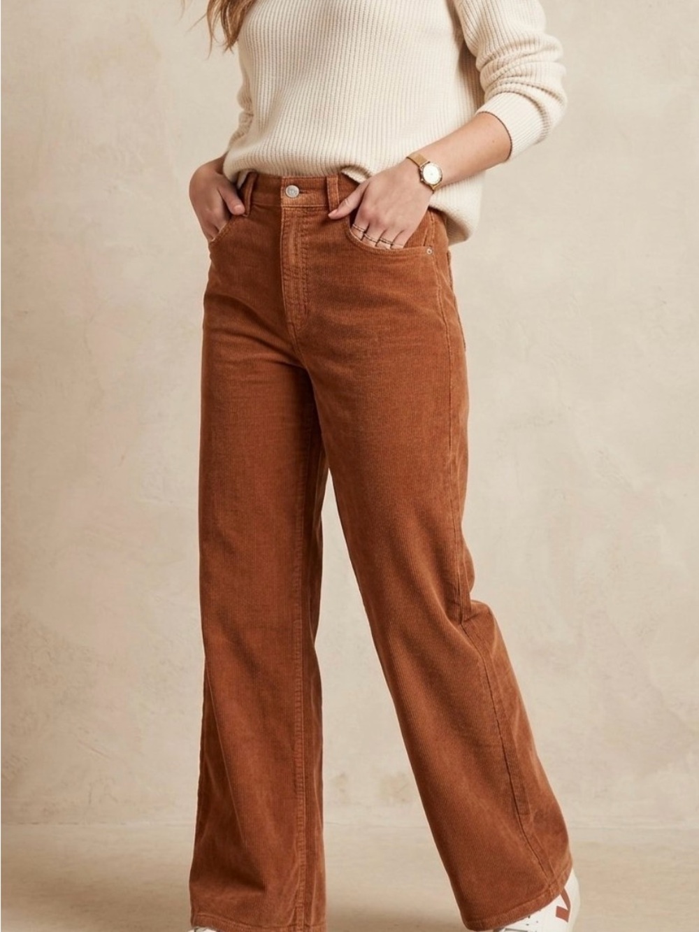 Pilcro Women's Cotton Lyocell
Corduroy Wide-Leg Pants Mid Rise
S30 NWOT